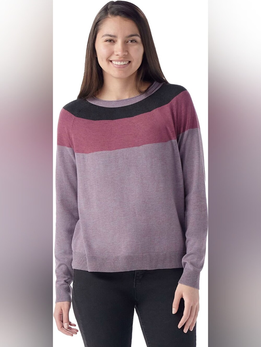 SMARTWOOL Women Crewneck Size ? Mix Of Merino Wool Long Sleeve Purple Blue Color